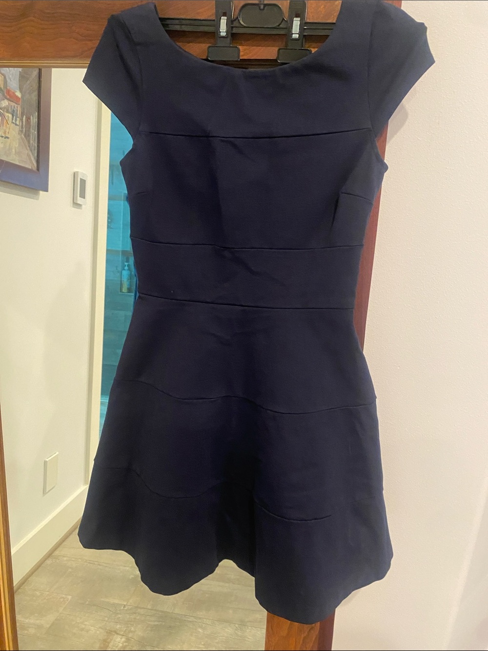 Banana Republic Navy Fit-and-Flare Mini Dress